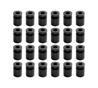 24Pcs M3 Anti Vibration Rubber Balls for F4 F7 Flight Controller, RC Silicone Damper Balls for FPV Drone Quadcopter Soft Mount Standoffs, M3x8mm Shock Absorption Grommets (Black)