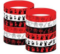 24PCS Magician Silicone Bracelet Party Favors -Magic Themed Rubber Bracelet Party Supplies Decorations magical Themed Birthday Baby Shower Party Gifts