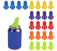 24pcs Manual Can Opener, 6 Colors Soda Can Opener Aid Plastic Beverage Top Ring Drink Cover Protector Bottles Tin Pull Tool Easy Tab Tool for Soda Beer Beverage Opening, Protect from Dust