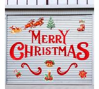 24pcs Merry Christmas Garage Door Magnets - Christmas Tree, Stockings, Reindeer Decals for Car, Refrigerator, Kitchen Decor