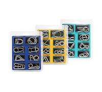 24PCS Metal Brain Teaser Puzzles Ring Educational Toys, Classical Mini Mind Game IQ Challenge Puzzle Games IQ Test Toy Knots Lock Puzzle Gift for Adults Teenagers Kids