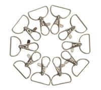 24pcs Metal D Lobster Clasp Key Ring Finding with Swivel Base | Silver Metal, Trigger Snap Closure, Fits Jump Rings and Chains for DIY Crafts, Bags and Curtains