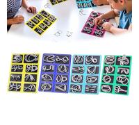 24PCS Metal Montessori Puzzle Solving - 3D Metal Challenge Puzzle Toy, Metals Brain Teaser Puzzles, Reverse Thinking Physics Mind, Durable Metals Wire Disentanglement for Focus & Patience (4Pcs)