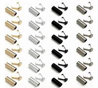 24pcs Metal Rope Ends Stoppers, Toggles for Drawstrings, Cord End Caps Metal Cylinder Cord Locks Drawstring Buckle Stoppers Rope Fasteners Hoodies Jackets Sweatpants Shoelaces Replacements Repair