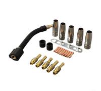 24pcs MIG MAG Welding Consumables Set Includes M6 0.8mm Copper Nozzles Tip Holders Insulating Sleeves Elbow for 15AK Torch