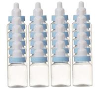 24PCS Mini Baby Shower Bottles 3.5×1.6in Clear Fillable Plastic Favor Bottles for Candy, Party Favors, Decorations & Baby Shower Games