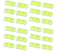 24Pcs Mini Bubble Spirit Level 10X10X29mm Square Levels for Wall Frames Art Displays Picture Hanging RV Tripod Measuring