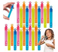 24Pcs Mini Bubble Wands for Kids, Star Bubbles with 5ml of Bubble Mixture, Bubbles Party Bag Fillers, Bubble Blowing Pipe for Summer Outdoor Activities, Gift for Kids 3+