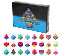 24PCS Mini Cube Brain Teaser Puzzle Box Set, Mini Maze Puzzle Cubes, Multiple Difficulty Levels Brain Teasers For Kids, Fidget Toys Labyrinth Fidget Toys Party Bag Fillers