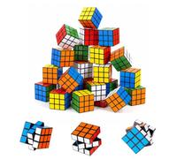 24Pcs Mini Rubix Cube, Portable Puzzle Collection for Cognitive Engagement and Travel Entertainment, Compact Design for Party Favours and Classroom Rewards