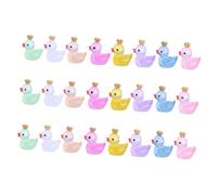 24pcs Miniature Glowing Duck Resin Figurines for Dollhouse