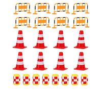 24Pcs Miniature Traffic Cones Traffic Barricade Signs, for Kids,Construction Traffic Sign Set, Assorted Color, 5.5x3cm