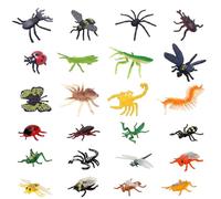 24PCS MiniBeasts Collection, Educational Insect Models, Detailed Bug Replicas, Nature Study Specimens, Miniature Insects, Science Learning Materials