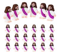 ）24pcs Minis Jesus Figurine | Minis Jesus Figurines Toys | Christ Religious Savior Jesus Doll | Christmas Stuffers Religious Figurines Jesus Giftss (purple