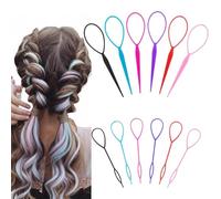 24PCS Multi-Color Topsy Tail Hairs Tools - Large & Small 2 Sizes Hair Loop Styling Tool Set Hairs Pull Through Tools, French Braids, Ponytails, Hair Pull Through Tool for Women and Girls