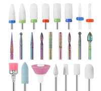 24pcs Nail Drill Bits, Ceramic Nail Files for Acrylic and Gel Nails, Nail Drill Bits Accessories, Cuticle Drill Bit for Manicure Pedicure