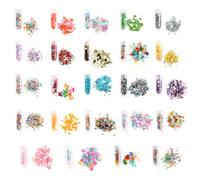 24PCS Nail Glitter Set, Chunky Sequins for Nail Art, Crafts, Resin, Slime | Multi Shape Plastic Sequins, for Party Dresses Music Festival Makeup Resin Nail Art Party Costume DIY Decorations