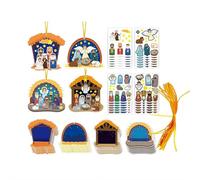 24pcs Nativity Craft Sticker for Kids,Make a Nativity Scenes Jesus Birth Craft with Religious Stickers for Kids Holy Night Christian Religious School Christmas Party Supplies