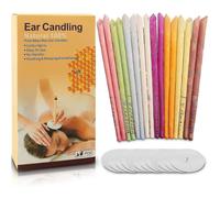 24pcs Natural Ear Candles,beeswax Hollow Cone Candling Non-toxic