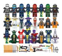 (24PCS Ninjago Fits Lego Set - C) Ninjago CUSTOM Fits Lego Mini Figures Blocks Set