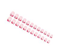 24PCS/Pack Short Square Press on Sticker Nails Bright Finish Glittering Rhinestones for Parties Stone Bend Fraudulent Nails