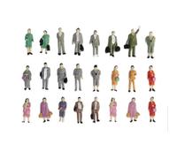 24pcs Painted Model Train Standing People Figures Scale HO (1 to 87) P87-12