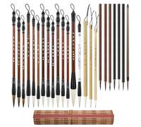 24Pcs Painting Brush Pen Chinese Painting Antithetical Couplet Writing For Beginner Artist Adult Kid Calligraphy Teaching Equipment