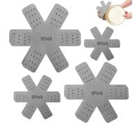 24Pcs Pan Protectors, Gray Pan Protectors With Stars, 4 Different Sizes, Pot Separators for Stacking Cookware in Kitchen Cupboard(Gray 24PCS)