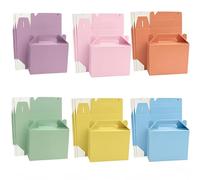 24pcs Party Favour Boxes Colourful Thickened Paper Gift Boxes Candy Treats Gift Bags Birthday Gifts Wedding Holiday Graduation Ceremony DIY Colour Boxes 15x9x9 cm/5.9x3.5x3.5 inches