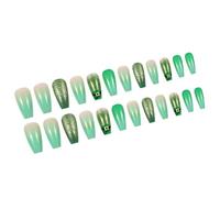 24Pcs Patrick’s Day Press On Nails French Nails Tip Ballet Fake Nails False Nails With Designs Full Covers Acrylic Nails