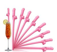 24pcs Pink Hen Party Straws Bride Hen Do Straw Drinking,Reusable Straws for Parties,Cocktail Straws Naughty Drinking Straw for Birthday Wedding Bachelorette Bride to Be Hen Do Party Decorations