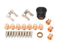 24Pcs Plasma Cutting Torch Tip Kit, IPT - 60 PT - 60 IPT - 40 Cutter Consumables, Plasma Cutter Accessories with Electrode Nozzle Cap Stand Off Swirl Ring, for Welding and M
