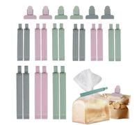 24pcs Plastic Food Bag Clips - Multicolor Reusable Sealing Clips in 3 Sizes for Snacks, Coffee, Sandwich - Keep Food Fresh for Home, Kitchen, Office
