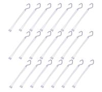 24pcs Plastic Planter Hooks for Hanging Flower Pots with Easy Installation, Large Capacity and Minimalist Design, White Plastic Hanging Pot Planter Hooks for Home Decor and Garden