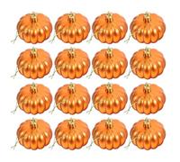 24pcs Plastic Pumpkin Hanging Ornament for Fall Tree Decor | Orange Rustic Farmhouse Style, Lightweight Easy to Hang, for Walls Ceilings Doors and Office Desk