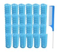 24PCS Plastic Snap-On Self-Grip Heatless Hair Curlers Set, 2.0cm/0.8in - Hairstyling Tools for DIY or Salon
