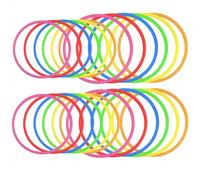 24Pcs Plastic Toss Rings Toys, Throwing Rings Toss Hoops for Kids, Ring Toss Game Carnival Rings Toss for Indoor Outdoor Sport Games, Party Favor Games (4 Size 5.8/6.9/7.7/8.6 inch)