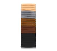 24Pcs Ponytail Bands Multicolor Ties for Thick Heavy or Curly Hair No Slipping Damage Breaking or Stretching Out Seamless Hair Scrunchies Holders for Athletes By Majestik+
