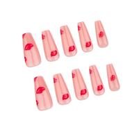 24Pcs Press On Nails Ballet Glues On Nails French Fake Nails Designs False Nails Artificial Nails Gifts For Women Girl