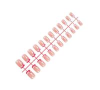 24Pcs Press On Nails Christmas Themed False French Tip Hat Art Decors Stick On For Party Celebration Office Ready Nail Set