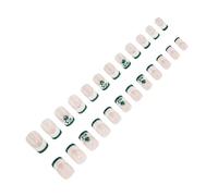 24Pcs Press On Nails Square Stick On Women Full Covers Patrick's Day Manicure Set Party Decoration Fashionable Women's Nail