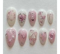 24Pcs Press on Nails with Unique Designs, 24 Sizes for Perfect Fit, ABS Material, Easy 15-Second Application, 3D Elegant Patterns for Various Occasions