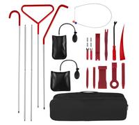 24Pcs Professional Car Tool Kit, Car Breakdown Emergency Kit Essential Automotive Tool Kit with Long Reach Grabber,Non-Marring Air Wedge Bag Pump,Portable Storage Bag, Trim Removal Tools for Car Truck