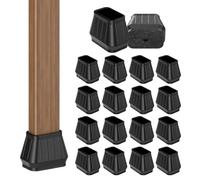 24PCS Rectangular Chair Leg Floor Protectors for Hardwood Floors, Thicken Rubber Chair Leg Cap Covers, Non Slip Furniture Leg Pads to Protect Wood Tile Floors from Scratches and Reduce Noise
