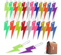 24pcs Reflective Pendants Keychains for Bags and Clothes Durable Glow Dark Safety Reflectors for Backpacks Cycling Hiking Running Decorative and Visibility Tags