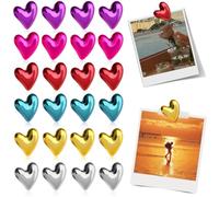 24Pcs Refrigerator Magnets, Powerful Magnetic Locker Fridge Magnets Colorful Bright Cute Magnets for Refrigerator, Cute Fridge Magnets for Shcedule Postcard Kitchen Classroom Office Supplies