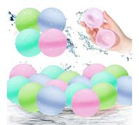 24Pcs Reusable Water Balloons, Silicone Water Balls, Quick Fill Water Balloons, Beach Pool Toys, Splash Party Supplies, Water Fight Game Summer Party, Summer Outdoor Toys for Kids & Adults(A)