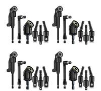 24Pcs Right Angle Drill Attachment Set with 105° Angle Drill Adapter and Impact Grade Socket Adapter