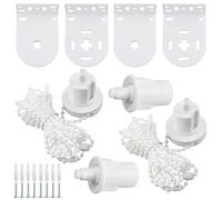 24PCS Roller Blind Fittings, Roller Blind Brackets, 32mm Roller Blind Kit, White, Suitable for Various Window Treatments, Easy Installation