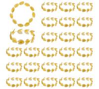24Pcs Roman Laurel Toga Head Wreath Goddess Headpiece Circlet 7.3 Inches in Diameter Gold Leaf Crown Golden Greek Emperor Crown Toga Headwear, Gold, 1 Count (Pack of 24)